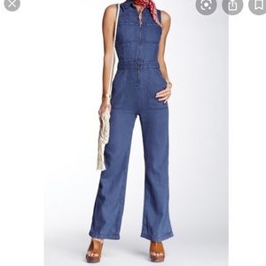 Free people denim jumpsuit